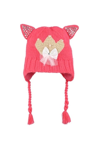 Salar Ticaret Kız Çocuk Kulaklı Taşlı Bere 1-4 Yaş Kitti K6675