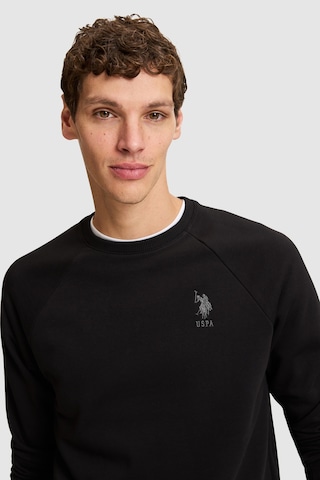 U.S. Polo Assn. Erkek Siyah Bisiklet Yaka Regular Fit Basic Sweatshirt 50329441-vr046