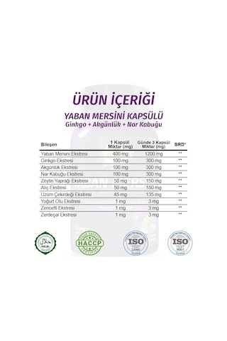 Gökçek Şifa Yaban Mersini (Blueberry Capsule) 60 Kapsül