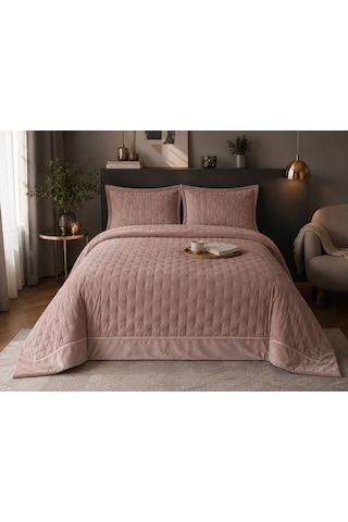 Kapreo Home Flame Sephora Premium Yatak Örtüsü Seti 240 X 260 Toprak Rengi