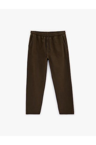 Koton Regular Fit Cepli Beli Bağcıklı Bol Baggy Jean Pantolon Kahverengi 6sam40213nd Kahverengi