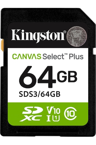 Kıngston 64gb Sdxc Kart Canvas Select Plus Sds3/64gb