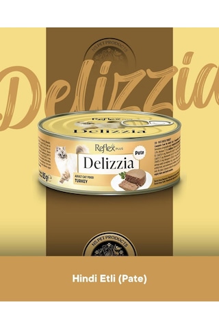 Plus Delizzia Yetişkin Hindi Etli Pate Kedi Maması 12x85 Gram