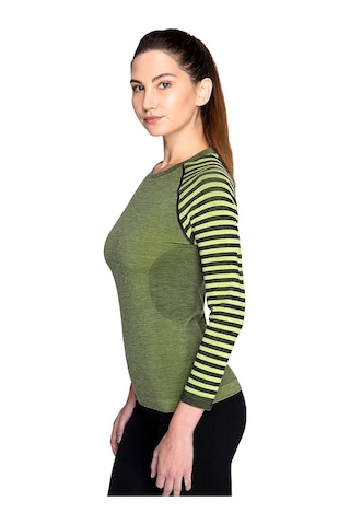 Thermoform Ultimate Merino Kadın Seamless Termal Uzun Kollu İçlik Seti Yeşil Çok Renkli