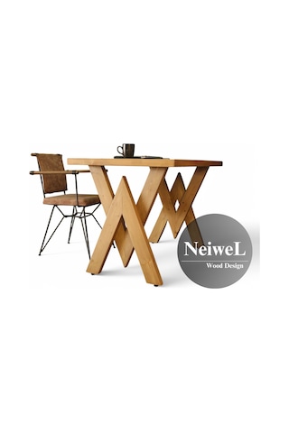 Neiwel Asur Doğal Ahşap Çalışma Ve Ofis Masası-70cm-200cm Açık Ceviz