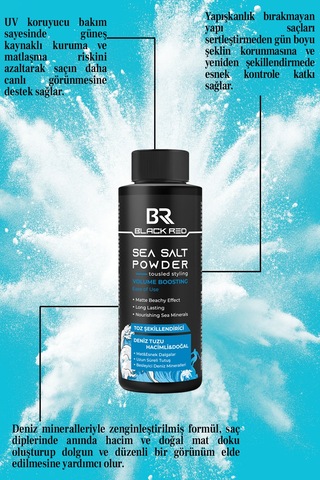 Sea Salt Powder Wax Deniz Tuzu Toz Wax Orta Tutuş & Hacimlendirici 20 G