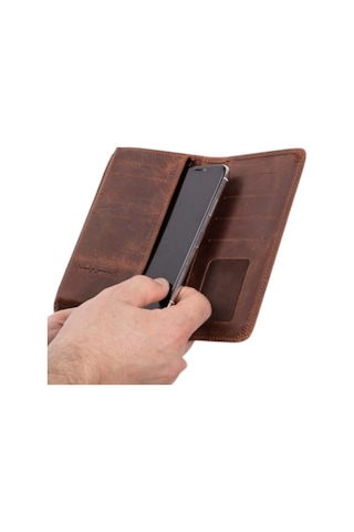 Bouletta 6.5 Inch Uyumlu Deri Kartlıklı Kılıf Hmg02 Kahve