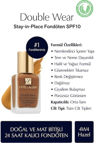 Estee Lauder Double Wear Spf10 4W4 Hazel Fondöten 30 ML