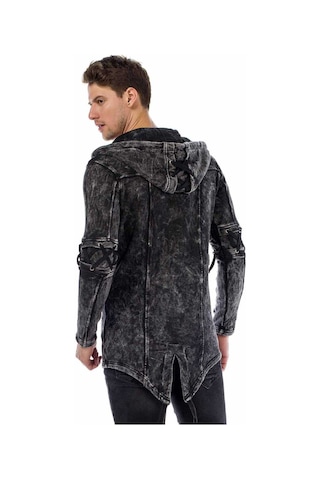 Cipo & Baxx Cl257 Bağcıklı Kapşonlu Fermuarlı Erkek Sweatshirt 001