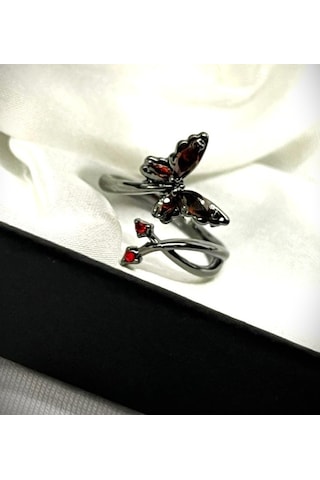 Dükkan Design Kuyruklu Kelebek Ayarlanabilir Yüzük Antrasit