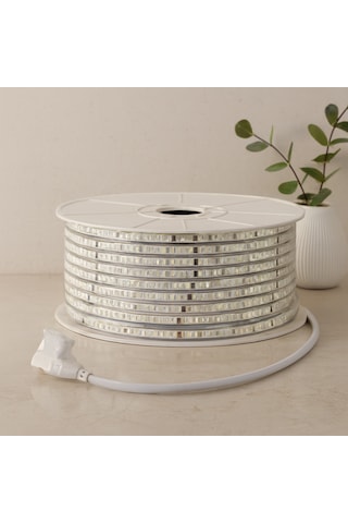 Dış Mekan 220v Şerit Led 120led 100m 3000k / Günışık Resimdeki