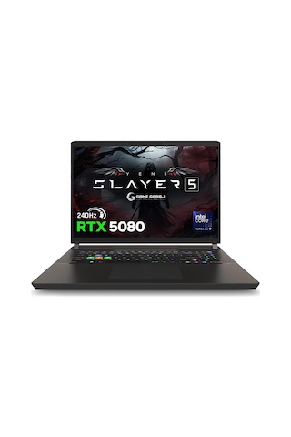Game Garaj Slayer5 9XL-5080 C1 u9-275HX 32 GB 1 TB SSD RTX5080 17" QHD+ IPS Dos Dizüstü Oyuncu Bilgisayarı