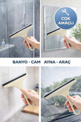 Çok Amaçlı Cam Sileceği Banyo Duşakabin Ayna Cam Temizleme Aparatı İz Bırakmayan Cam Çek Renkli Diğer