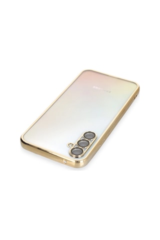Newface - 213 - Samsung Galaxy Uyumlu A54 5g Kılıf Razer Lensli Silikon - Csmo-tex - - Gold