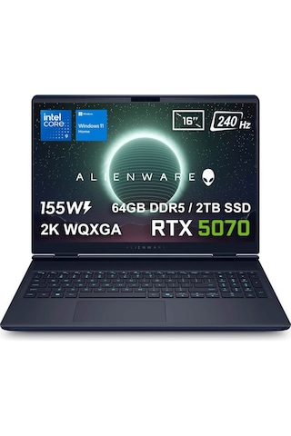 Dell Alienware 16x Aurora AC16251-CU932157W-3 Core Ultra 9 275HX 64 GB 2 TB SSD 16" W11H Dizüstü Bilgisayar