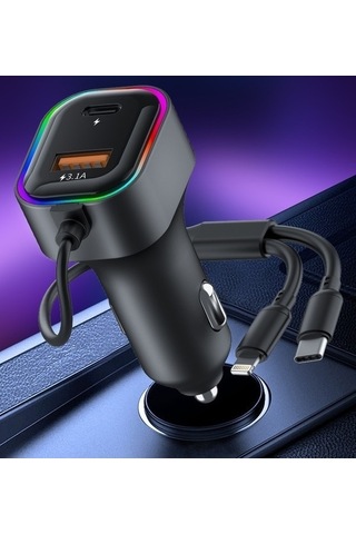 Wondernest 2025 Yükseltmesi Şarj Kablosu İki Cihaz İçin Araçlık, Hızlı Şarj