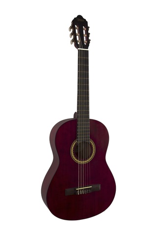 Valencıa Vc204twr Klasik Gitar, Scale 4/4,şeffaf Şarap Kırmızısı Mat