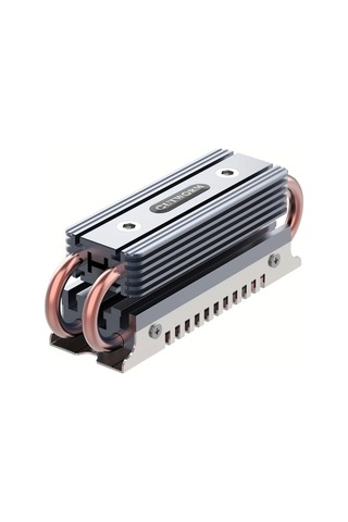 Boatshop1 Gri M2 Nvme 2280 Ssd Alüminyum Soğutucu Çift Bakır Isı Borusu Çift Katmanlı Kanatçık Silikon Ped Pcıe Sata Ssd