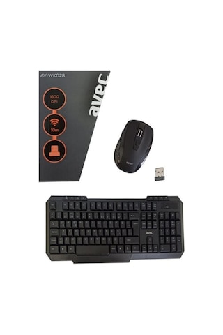 Avec AV-WK028 Kablosuz Multimedya Q Klavye Mouse Set