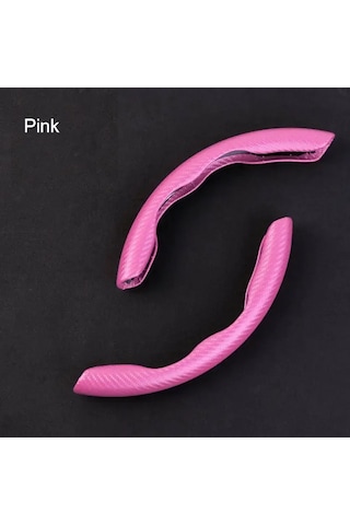 Ayrılmış Yarım Karbon Araba Direksiyon Kapağı Kaymaz Direksiyon Kapağı Red Kırmızı