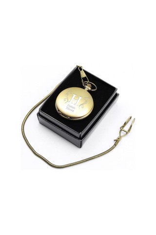 Spectrum Kişiye Özel Tasarım Nostaljik Köstekli Cep Saati Gold