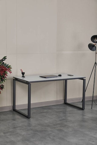 Sehpol Çalışma Masası Dikdörtgen Ayaklı 140x70x73 Cm Antrasit Gri