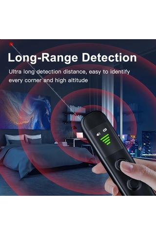 Honeybeeshop Siyah Covert Kameralı Bulucu Anti Spy Rf Sinyal Tarama Cihazı Gps Takip Kablosuz Şarj Taşınabilir