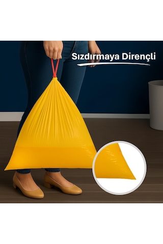 Koroplast Vanilya Kokulu Orta Boy Büzgülü Çöp Poşeti 15'li 55x60 Cm, Kolay Bağlanır Kokulu Büzgülü Orta Boy
