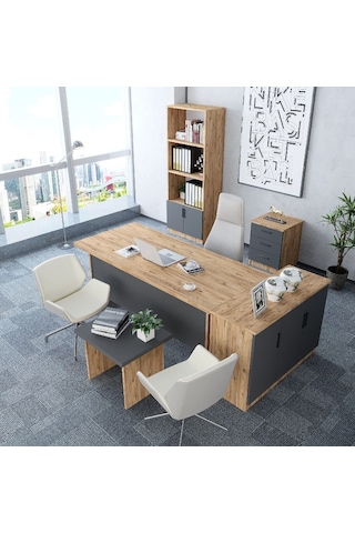 Bubble 5'li Ofis Takımı  Model 5 Çam Füme