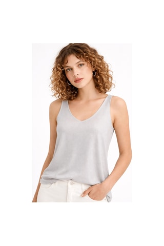 Fashion Friends Regular Fit V Yaka Simli Atlet Bayan Atlet 26y0292k1 Gri