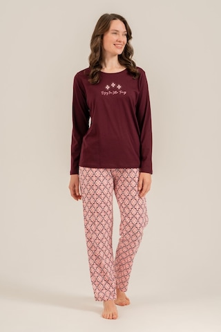 Arnetta Kadın Enjoy The Little Things Mor Uzun Kol Pijama Takım Ar3759-s-v1 Ar3759-s-v1