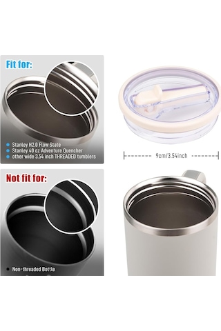 Stanley 40oz Adventure Quencher Şeffaf Hasır Kapak Yedek Parçaları İçin, Spec: Beyaz