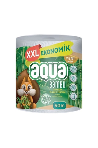 Aqua 3 Katlı Jumbo Paket Xxl Bambu Kağıt Havlu 6'lı 300 M