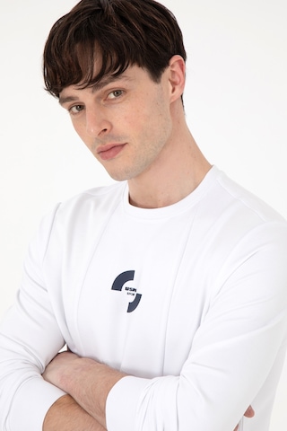 U.S. Polo Assn. Erkek Regular Fit Bisiklet Yaka Beyaz Sweatshirt 50290778-VR013