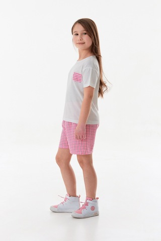 Fullamoda Pötikare Desenli Kız Çocuk Şortlu Takım 25ycck5863126304-pembe Pembe