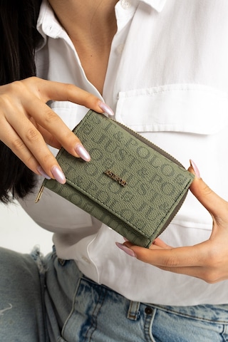 Just Polo Kadın Bol Kartlıklı Kağıt Para Bölmeli Cüzdan 12cmx10cm Pbu02 Yeşil