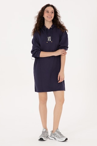 U.S. Polo Assn. Kadın Mürdüm Modal Karışımlı Mini Boy Kapüşonlu Sweatshirt Elbise 50314196-VR074