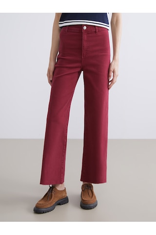 Lcw Modest Bordo Wideleg Kadın Jean Pantolon