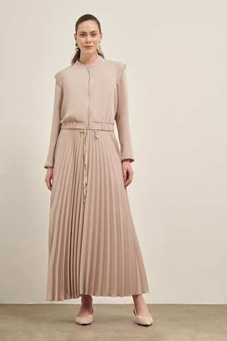 FTZ Women Ftz Plise Etekli Takım Beige 31024 Beige Bej