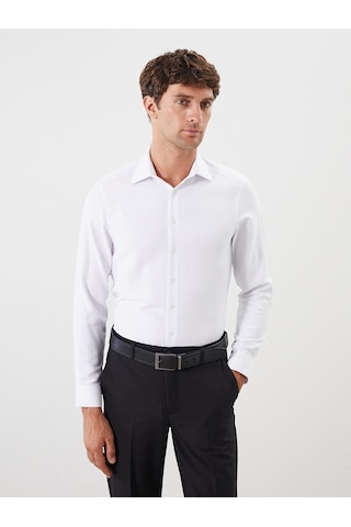 Lcw Busıness Beyaz Büyük Beden Slim Fit Uzun Kollu Oxford Erkek Gömlek