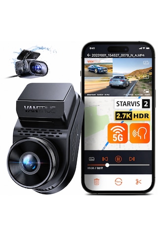 Vantrue Sonnet1 Pro Qhd 60fps Wi-fi 2 Kameralı Araç Kamerası