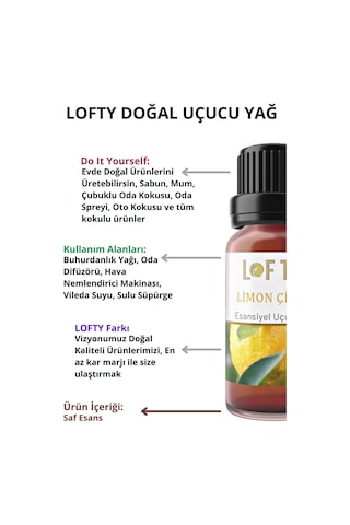 Lofty Limon Çiçeği Uçucu Yağ Buhurdanlık Esansı Oda Kokusu 10 ML