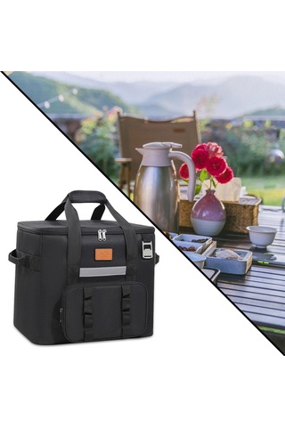 Suntek Serin Çanta Yetişkinler Sıcak Soğuk Gıda Termal Siyah Siyah