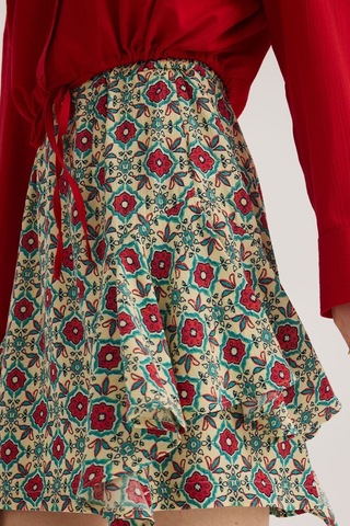 Stella Pulvis Çok Renkli Fırfırlı Mini Etek Çok Renkli