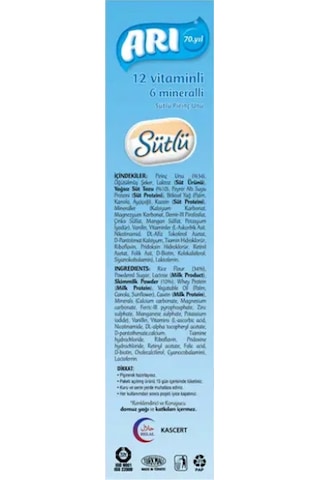 Arı 12 Vitaminli 6 Mineralli Sütlü 6+ Ay Pirinç Unu 250 G
