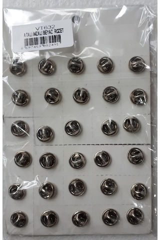 Atatürk Ve Imzası Gümüş Renk Metal Rozet 30 Adetli Paket
