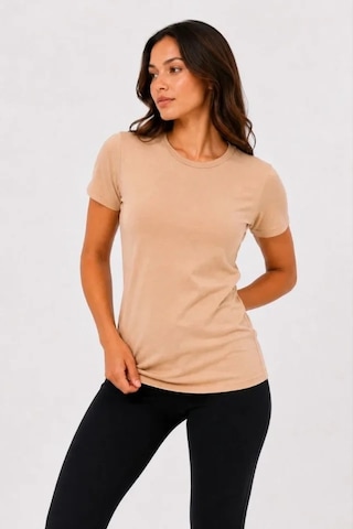 DefyModa 3 Lü Kısa Kollu Bisiklet Yaka Basic Slim Fit T-shirt -petrol Mavisi - Bej - Mavi Çok Renkli