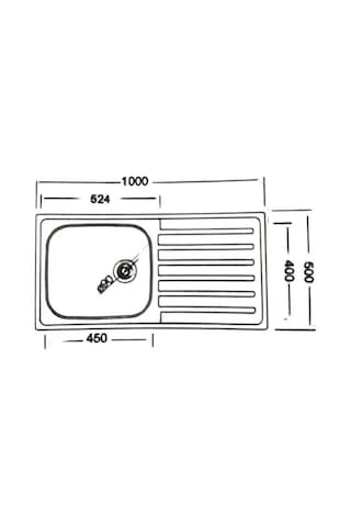 Livinox Dorian 50x100cm Tek Gözlü Sol Damlalıklı Paslanmaz Çelik Mutfak Eviyesi Inox
