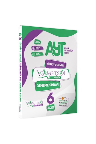 2027 AYT Asimetrik Deneme Paketi 6lı Türkiye Geneli Değerlendirmeli Özgün Güncel Paket Deneme Sınavı