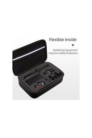 Butu Djı Osmo Action 3 / Action 4 İçin Saklama Çantası, Taşınabilir Kamera Aksesuarları Koruma Kutusu Taşıma Çantası - Siyah